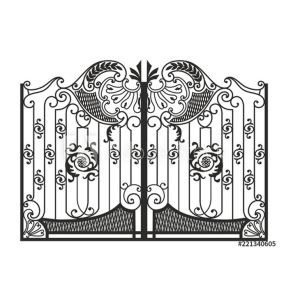 Dekoratif fòje Gates fè